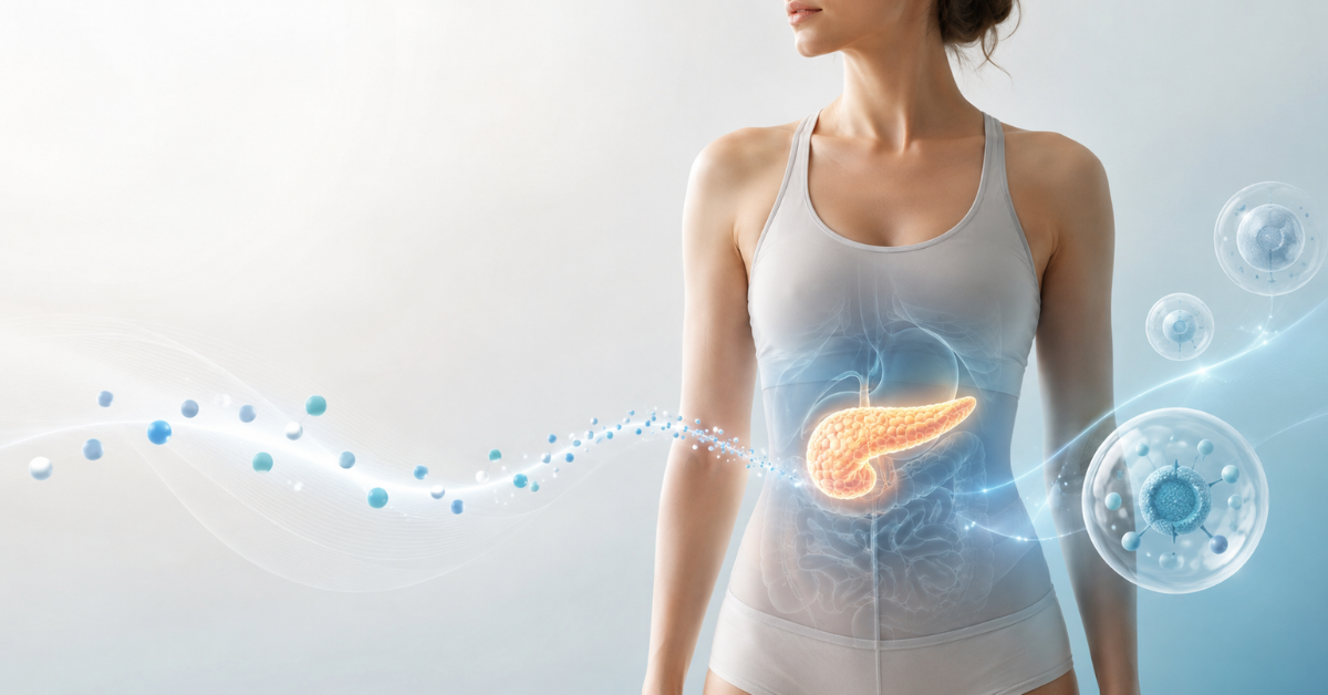 Resistência à insulina representada por pâncreas e metabolismo da glicose